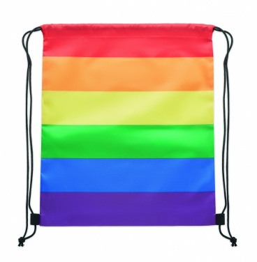 Logotrade advertising products photo of: Rainbow RPET drawstring bag