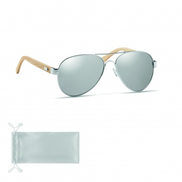 Logotrade promotional merchandise image of: Bamboo sunglasses in pouch TARTU