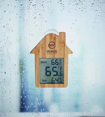 Logo trade promotional merchandise picture of: Bamboo weather station HISA