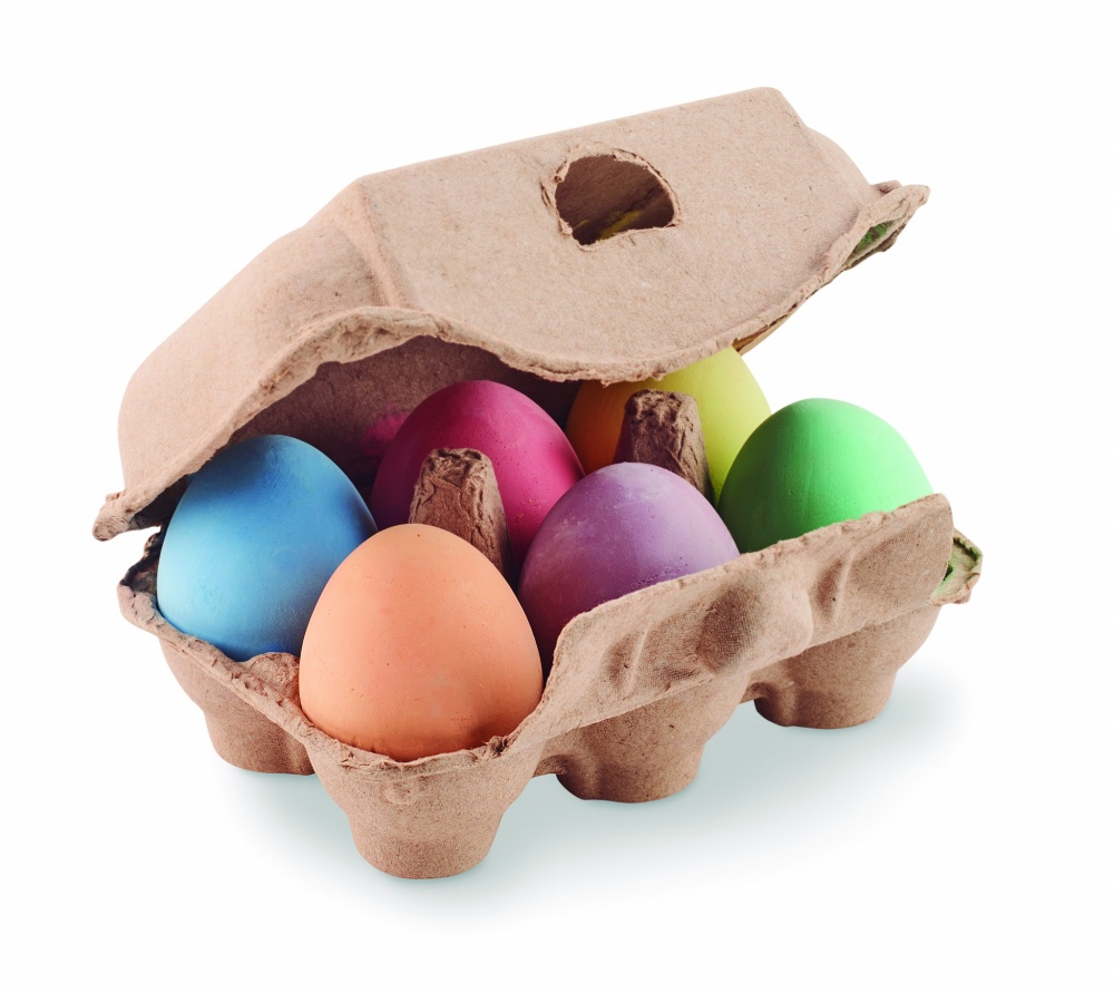 Logotrade promotional giveaway image of: 6 chalk eggs in box