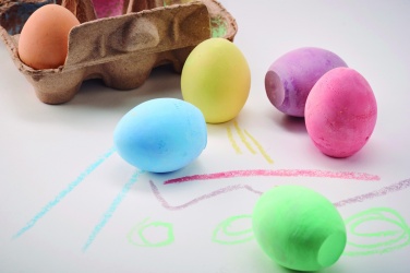 Logo trade promotional item photo of: 6 chalk eggs in box