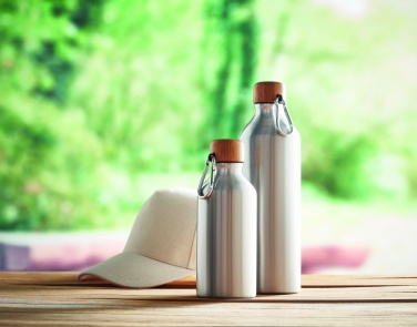 Logo trade promotional items picture of: Aluminium bottle 400 ml
