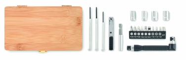 Logotrade advertising products photo of: 21 pcs tool set in bamboo case