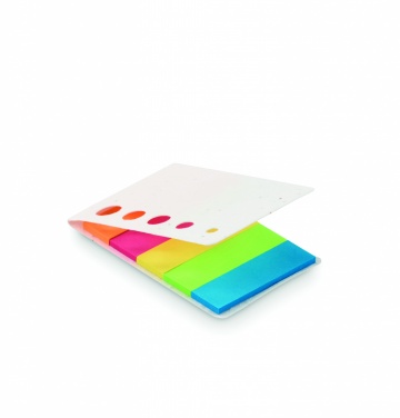 Logo trade business gifts image of: Seed paper page markers pad