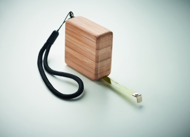 Logo trade advertising product photo of: Measuring tape in bamboo 1m