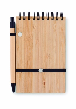 Logotrade corporate gifts photo of: A6 bamboo notepad with pen SONORABAM