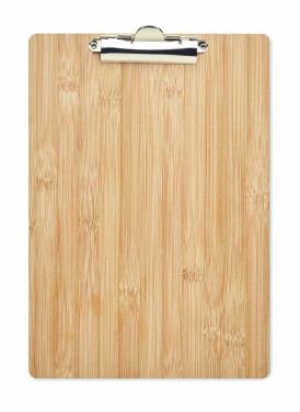 Logo trade promotional giveaways image of: A4 bamboo clipboard