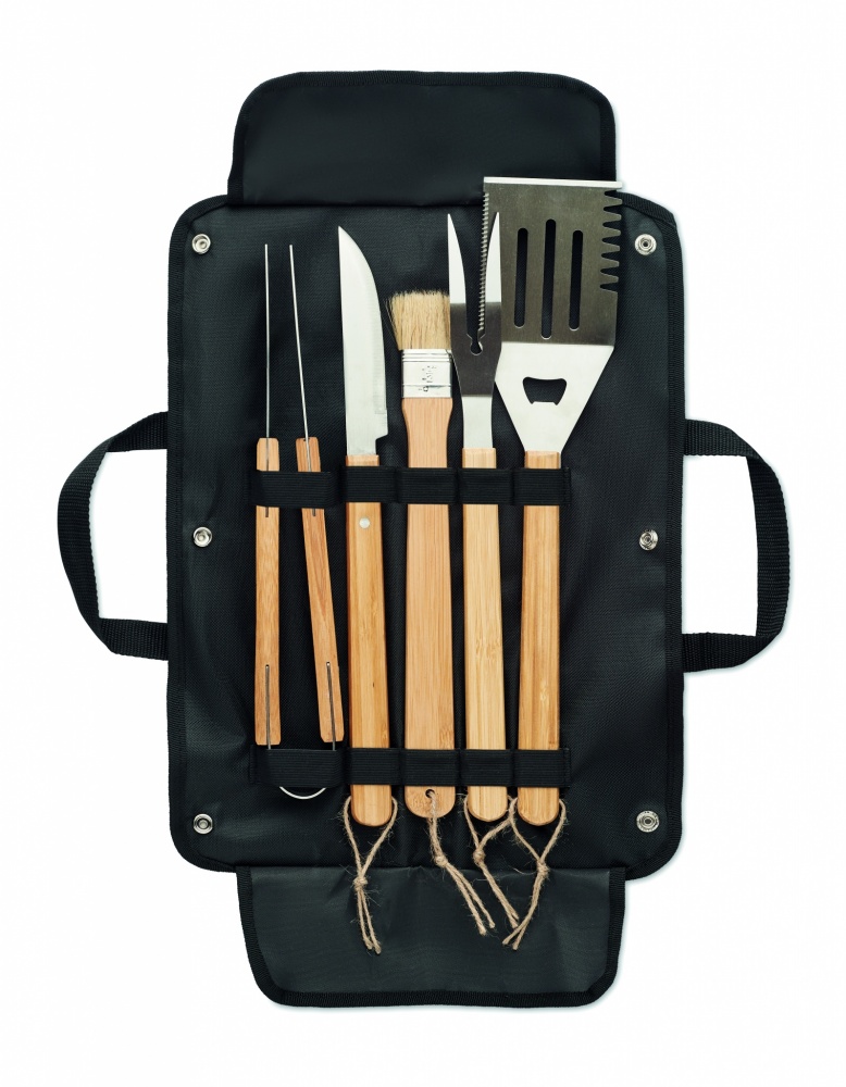Logo trade business gifts image of: 5 Barbecue tools in pouch