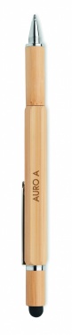 Logotrade promotional merchandise photo of: Spirit level pen in bamboo