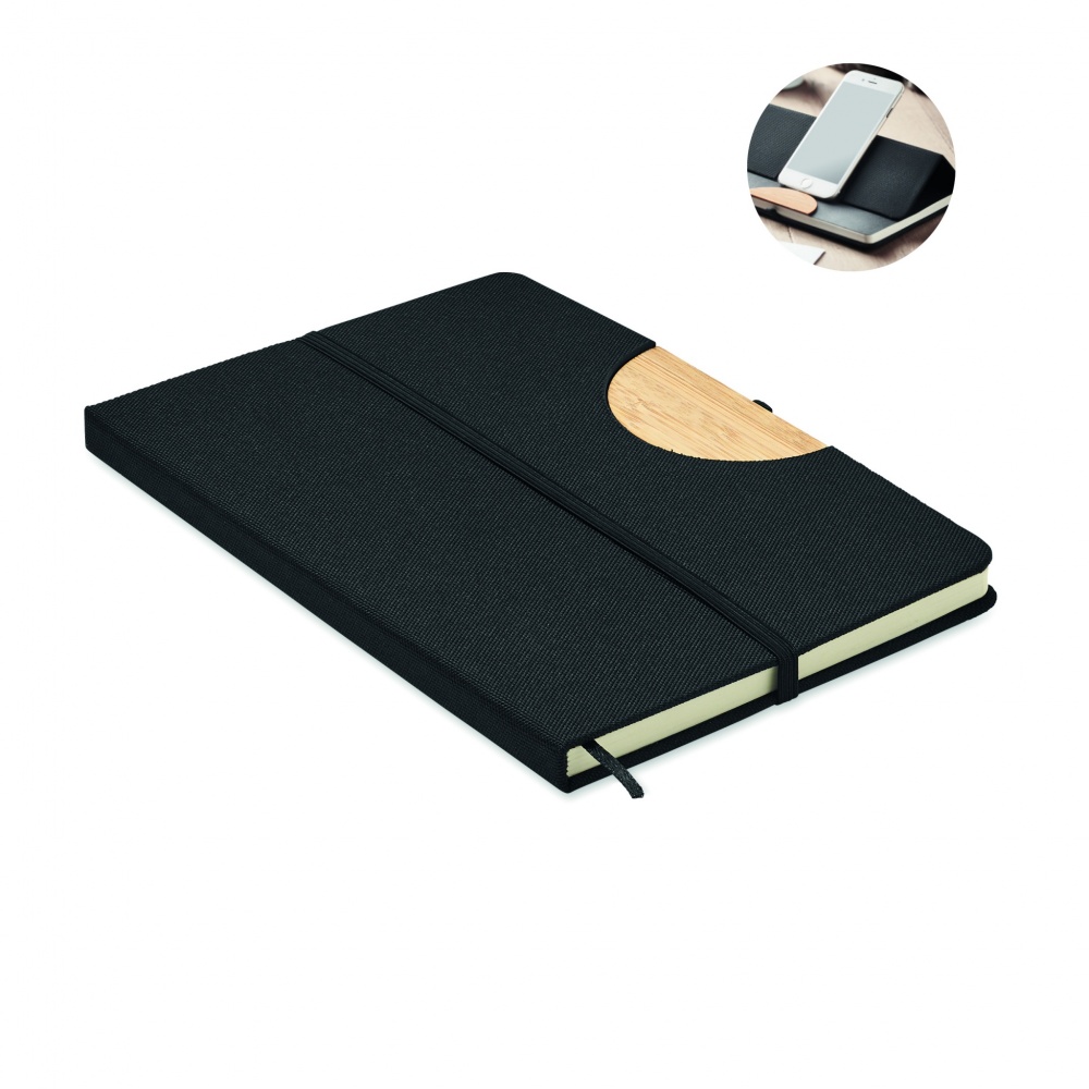 Logo trade promotional product photo of: A5 RPET notebook 80 lined