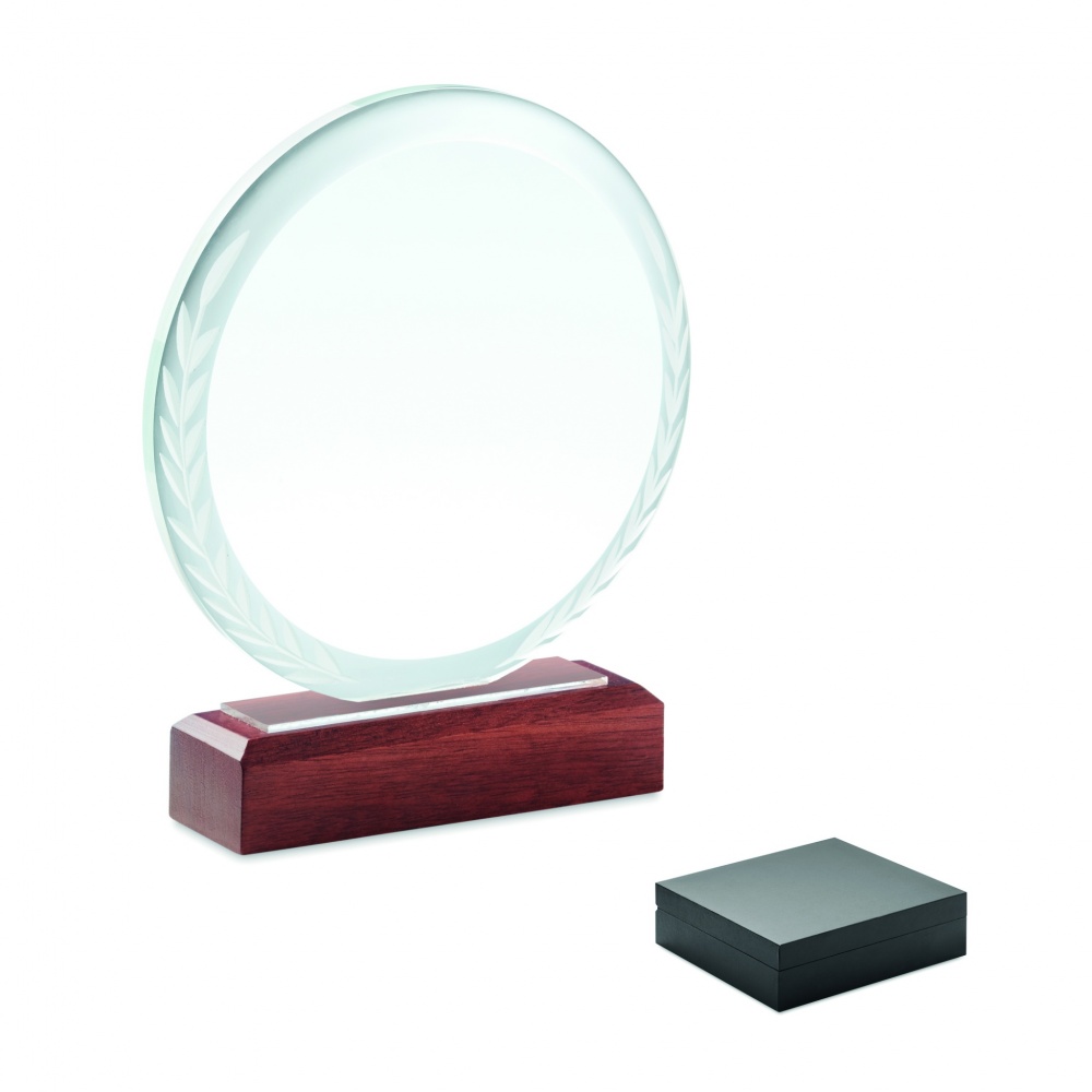 Logo trade promotional merchandise image of: Round award plaque