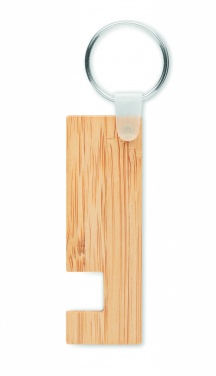 Logotrade promotional item image of: Bamboo stand and key ring Savonlinna