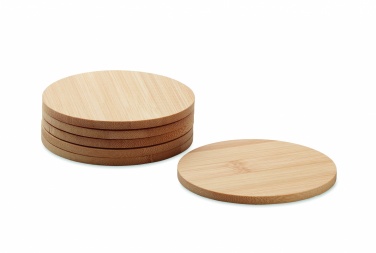 Logotrade advertising product picture of: Set of 6 bamboo coasters