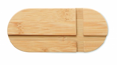 Logo trade corporate gift photo of: Bamboo tablet/smartphone stand