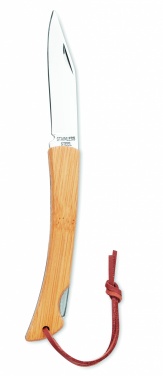 Logotrade promotional item image of: Foldable knife in bamboo