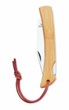 Logotrade promotional merchandise image of: Foldable knife in bamboo