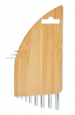 Logotrade promotional product image of: Hex key set in bamboo