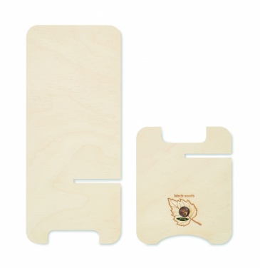 Logotrade promotional giveaways photo of: Birch Wood phone stand
