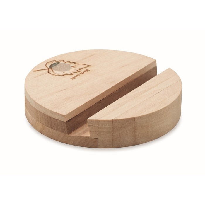 Logotrade advertising product picture of: Birch Wood phone stand