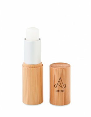 Logotrade promotional giveaway picture of: Lip balm in bamboo tube box