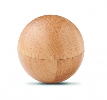 Logotrade promotional merchandise image of: Lip balm in round bamboo case