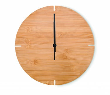 Logo trade corporate gifts picture of: Round shape bamboo wall clock