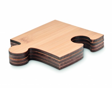 Logo trade business gift photo of: Set of 4 puzzle coasters