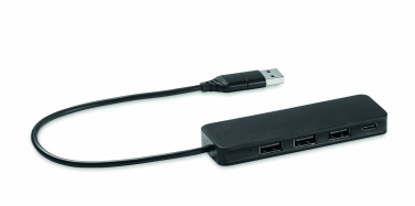Logo trade promotional merchandise picture of: USB-C 4 port USB hub