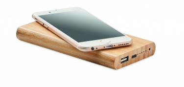 Logo trade promotional items picture of: 6000 mAh Bamboo power bank