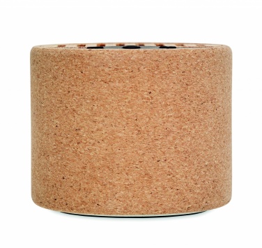 Logo trade promotional gift photo of: Round cork wireless speaker