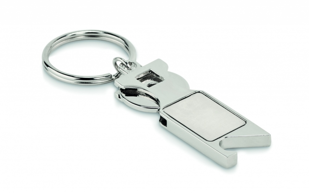 Logo trade promotional merchandise image of: Euro Token key ring Porvoo