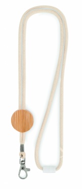 Logo trade promotional products image of: Cotton Lanyard with metal hook