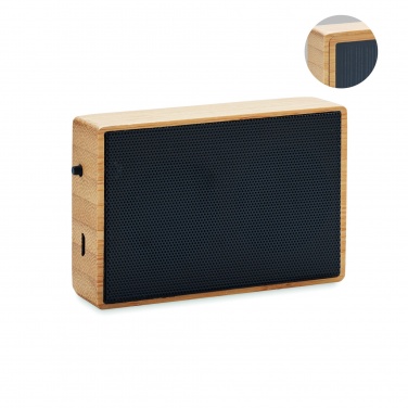 Logo trade promotional items image of: Solar bamboo wireless speaker