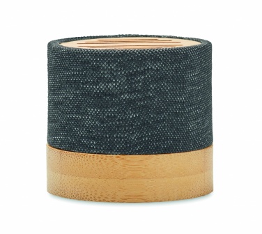 Logo trade corporate gifts picture of: Bamboo RPET wireless speaker