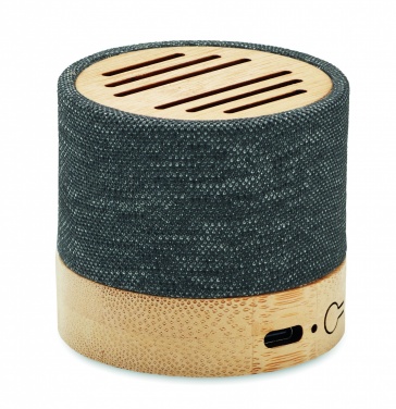 Logotrade business gift image of: Bamboo RPET wireless speaker