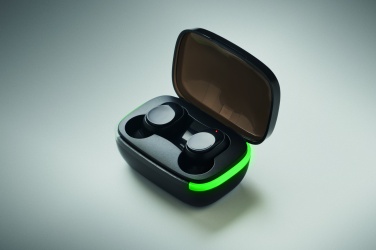 Logo trade promotional giveaways image of: TWS earbuds with charging case