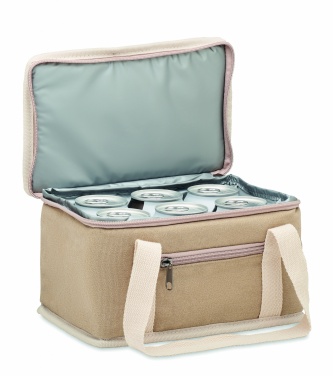 Logotrade corporate gift picture of: 6 can cool bag canvas 320gr/m²