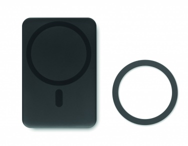 Logo trade promotional products image of: Magnetic wireless charger 15W powerbank 5000 mAh