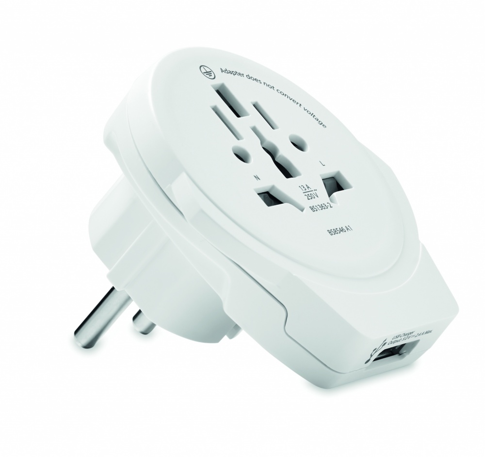Logo trade promotional merchandise image of: Skross World to Europe USB 12W