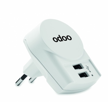 Logo trade corporate gifts image of: Skross Euro USB Charger (2xA) 12W