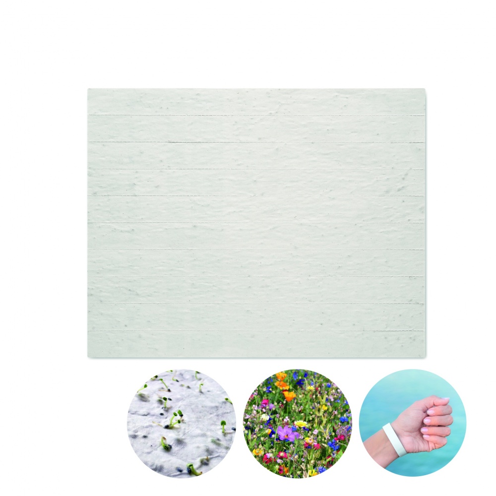 Logo trade corporate gift photo of: Sheet of seed paper wristbands