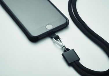 Logotrade promotional merchandise photo of: RPET Phone holder lanyard