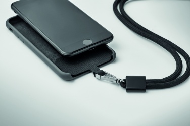 Logotrade promotional item image of: RPET Phone holder lanyard