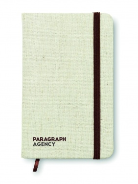 Logo trade promotional giveaways image of: A6 canvas notebook lined