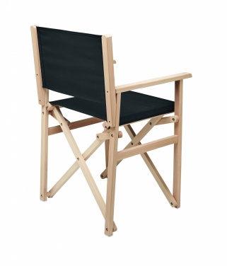 Logo trade promotional giveaway photo of: Foldable wooden beach chair