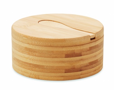 Logo trade promotional giveaways image of: Salt and pepper bamboo box