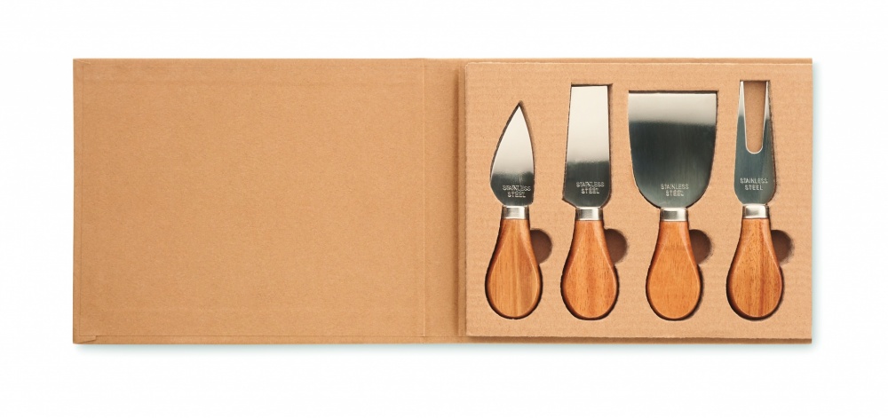 Logo trade corporate gift photo of: Set of 4 cheese knives