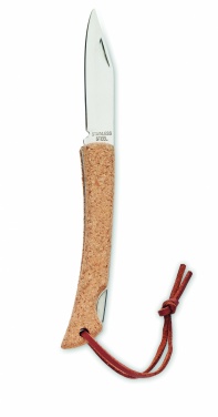 Logo trade promotional products image of: Foldable knife with cork