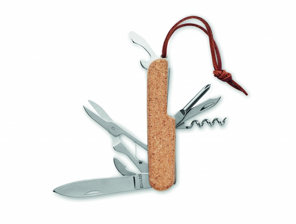 Logo trade promotional merchandise image of: Multi tool pocket knife cork