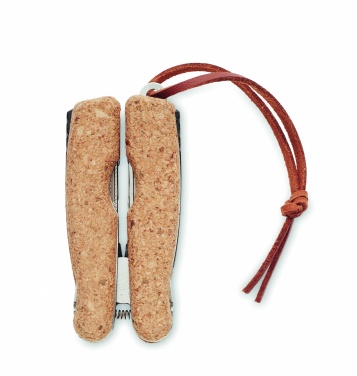 Logo trade promotional giveaways image of: Multi tool pocket knife cork